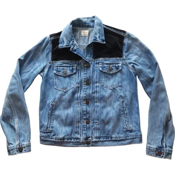 GAP Icon Denim jacket with black velvet patches - Picture 4 of 9